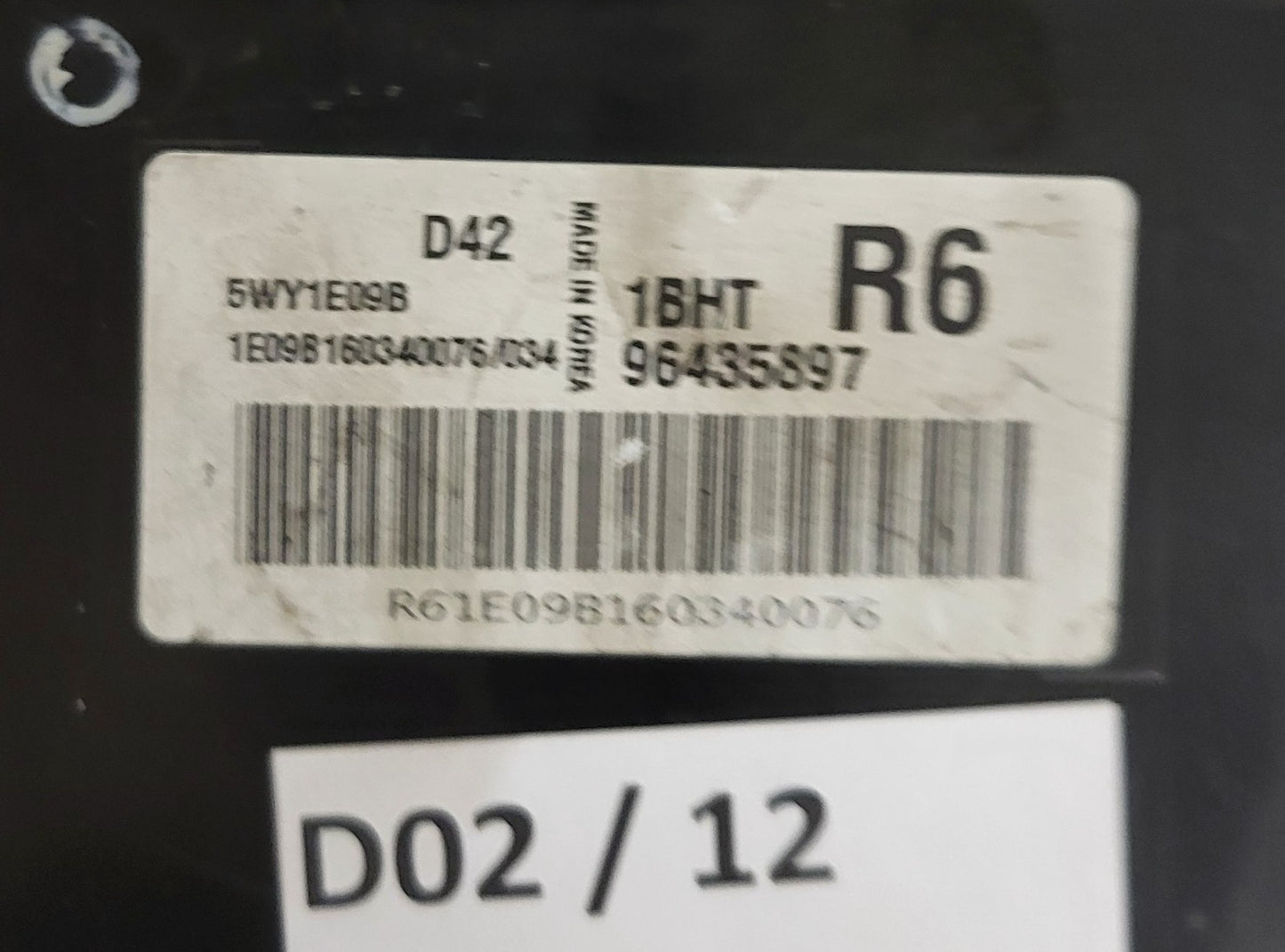 CHEVROLET DAEWOO TACUMA ECU / 96435897 / 5WY1E09B / 1BHT / D42