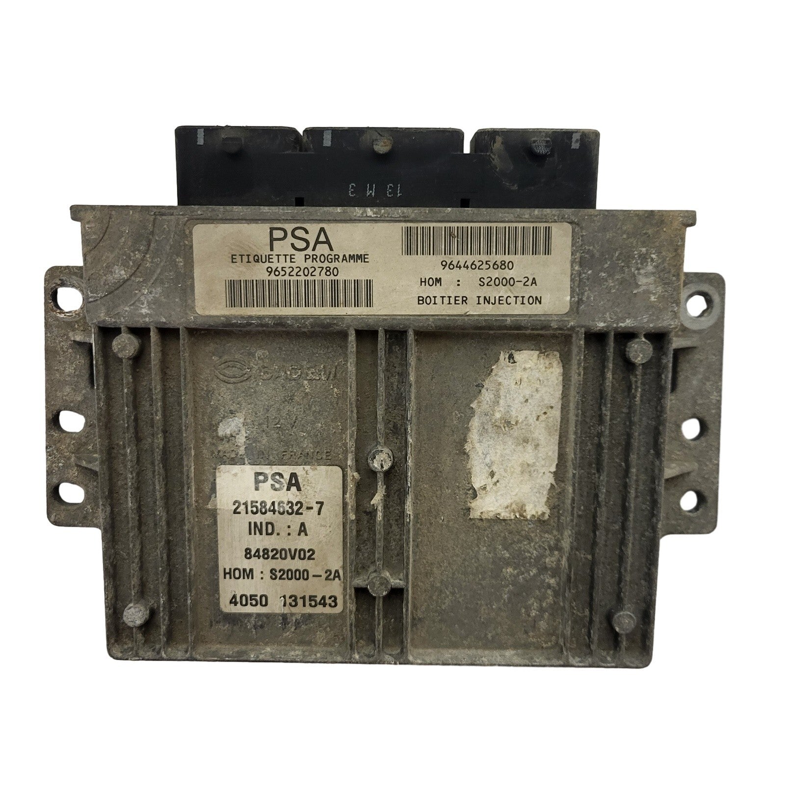 PEUGEOT 206 ECU / 9652202780 / 9644625680 / S2000-2A / 21584632-7 / SAGEM