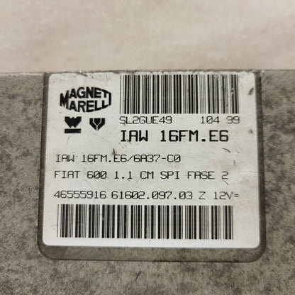 FIAT 600 1.1 ECU / IAW 16FM.E6 / 46555916 / 61602.097.03 / MAGNETI MARELLI
