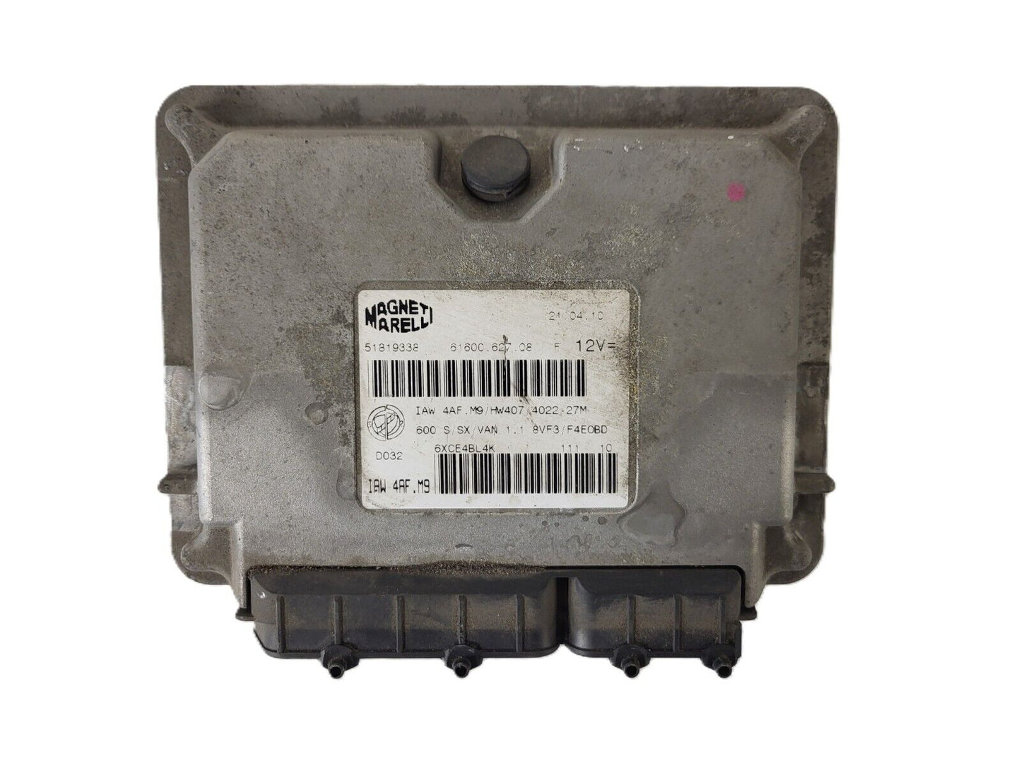 Fiat 600 ECU / IAW 4AF.M9 / 51819338 / HW407 / 61600.627.08 / MAGNETI MARELLI