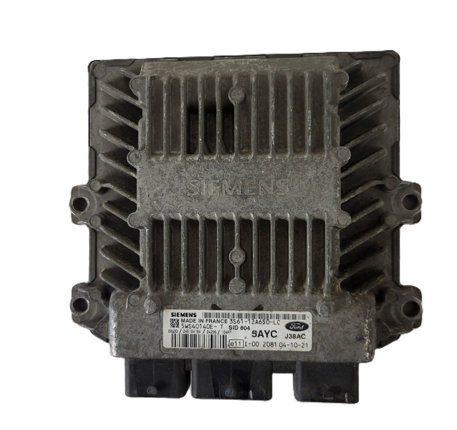FORD FIESTA ECU / 3S61-12A650-LC / 5WS40140E-T / 5AYC / SID804 / J38A SIEMENS
