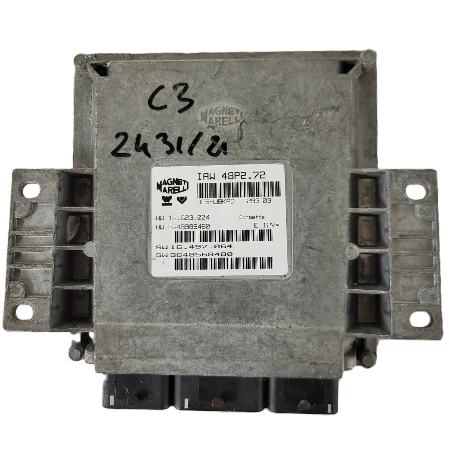 PEUGEOT CITROEN ECU / IAW 48P2.72 / SW 9648568480 / HW 9645989480 / MAGNETI MARE