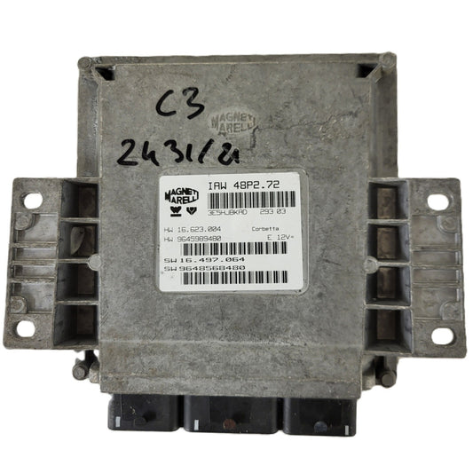 PEUGEOT CITROEN ECU / IAW 48P2.72 / SW 9648568480 / HW 9645989480 / MAGNETI MARE