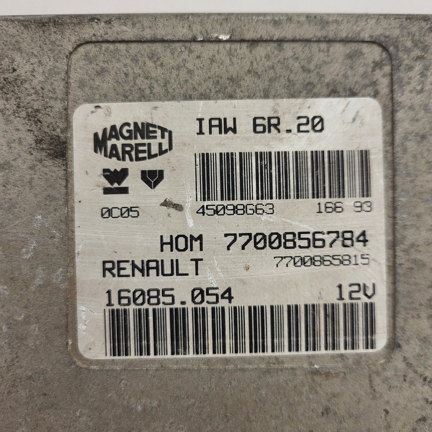 Renault ECU / 7700856784 / IAW 6R.20 / 7700865819 / 16085.074 / MAGNETI MARELLI