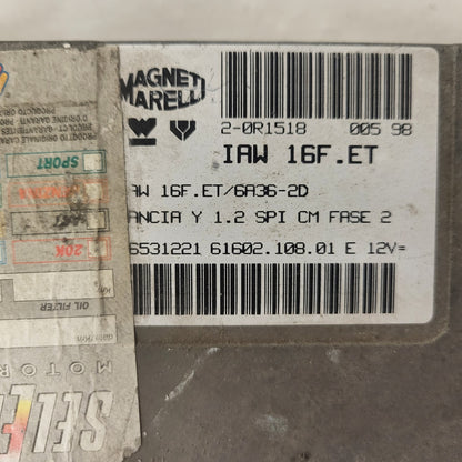 LANCIA Y 1.2 ECU / IAW 16F.ET / 46531221 / 61602.108.01 MAGNETI MARELLI