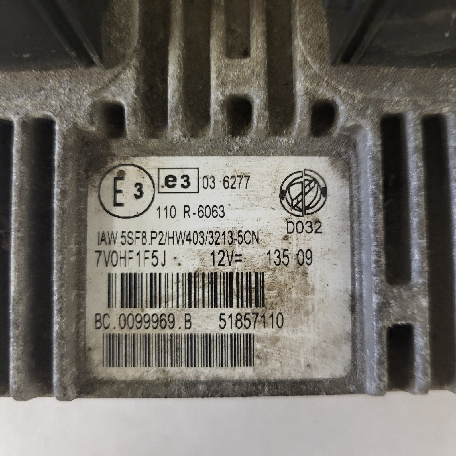FIAT PUNTO EVO ECU / IAW 5SF8.P2 / 51857110 / HW403 / MAGNETI MARELLI