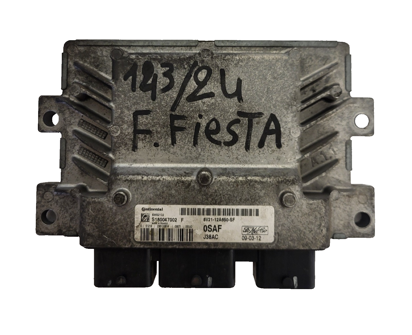 FORD FIESTA ECU / 8V21-12A650-SF / S180047002 / S180047002F / 38JAC / 0SAF