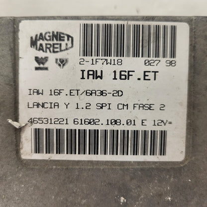 LANCIA Y 1.2 ECU / IAW 16F.ET / 46531221 / 61602.108.01 MAGNETI MARELLI