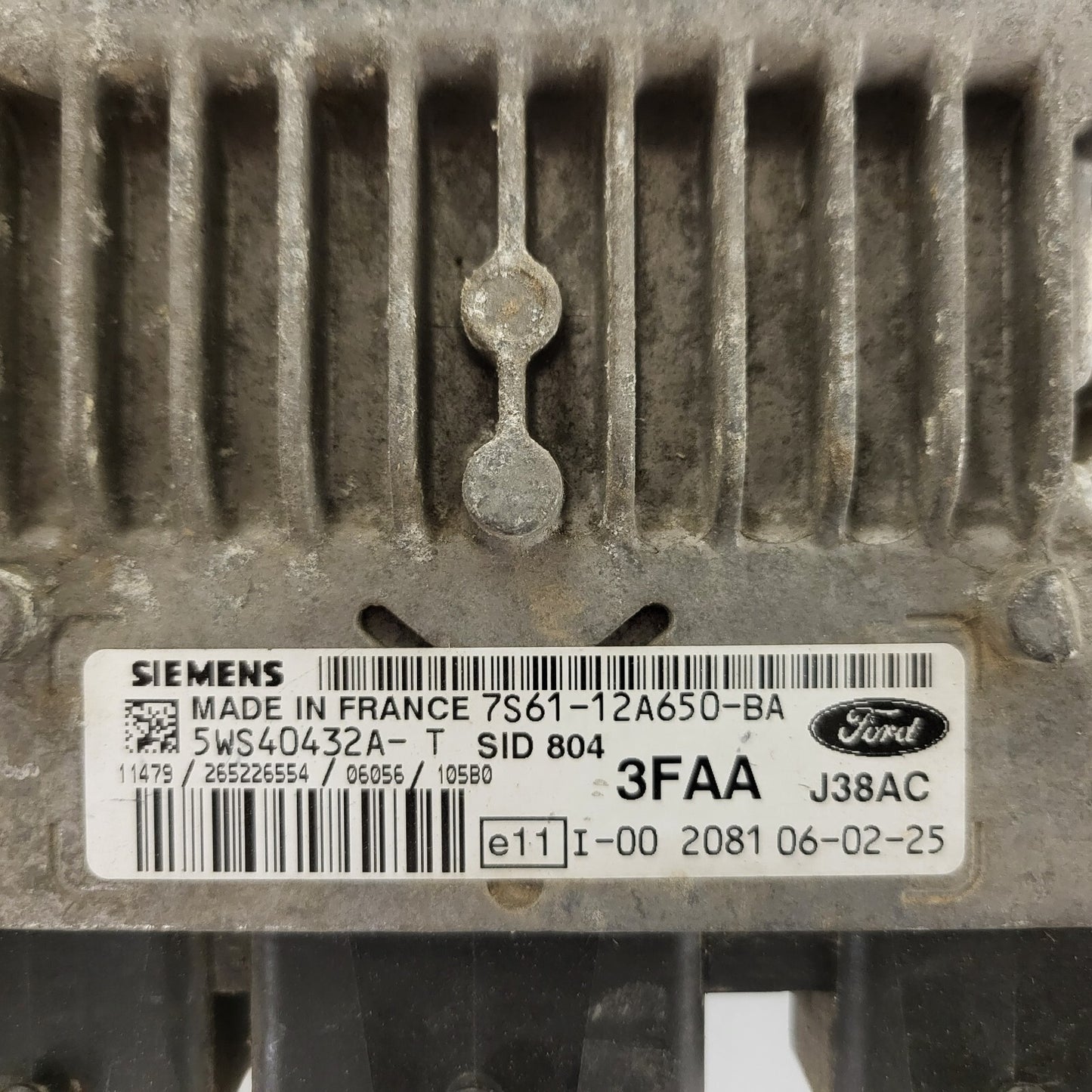 FORD FIESTA 1.4 TDCI ECU / 7S61-12A650-BA / 3FAA / 5WS40432A-T / SIEMENS 