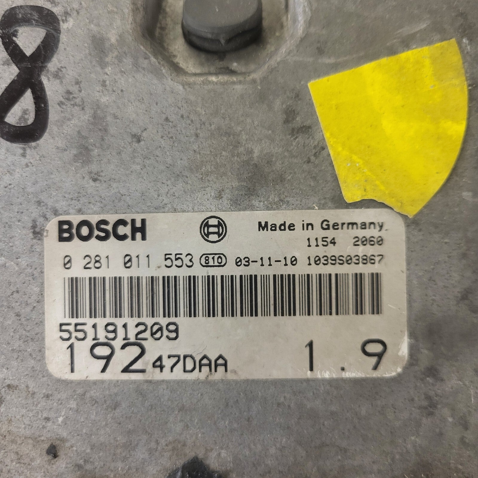 FIAT STILO 1.9 JTD ECU / 0281011553 / 55191209 / 19247DAA / BOSCH