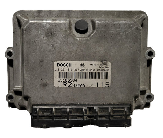 Fiat Stilo 1.9 JTD ECU / 0281010337 / 55185364 / BOSCH