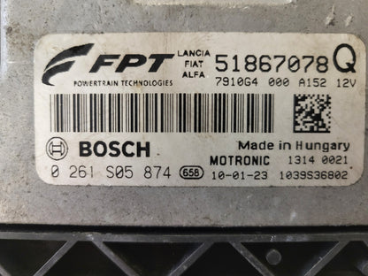 LANCIA DELTA 1.4 T-JET ECU / 51867078 / 0261S05874 / BOSCH