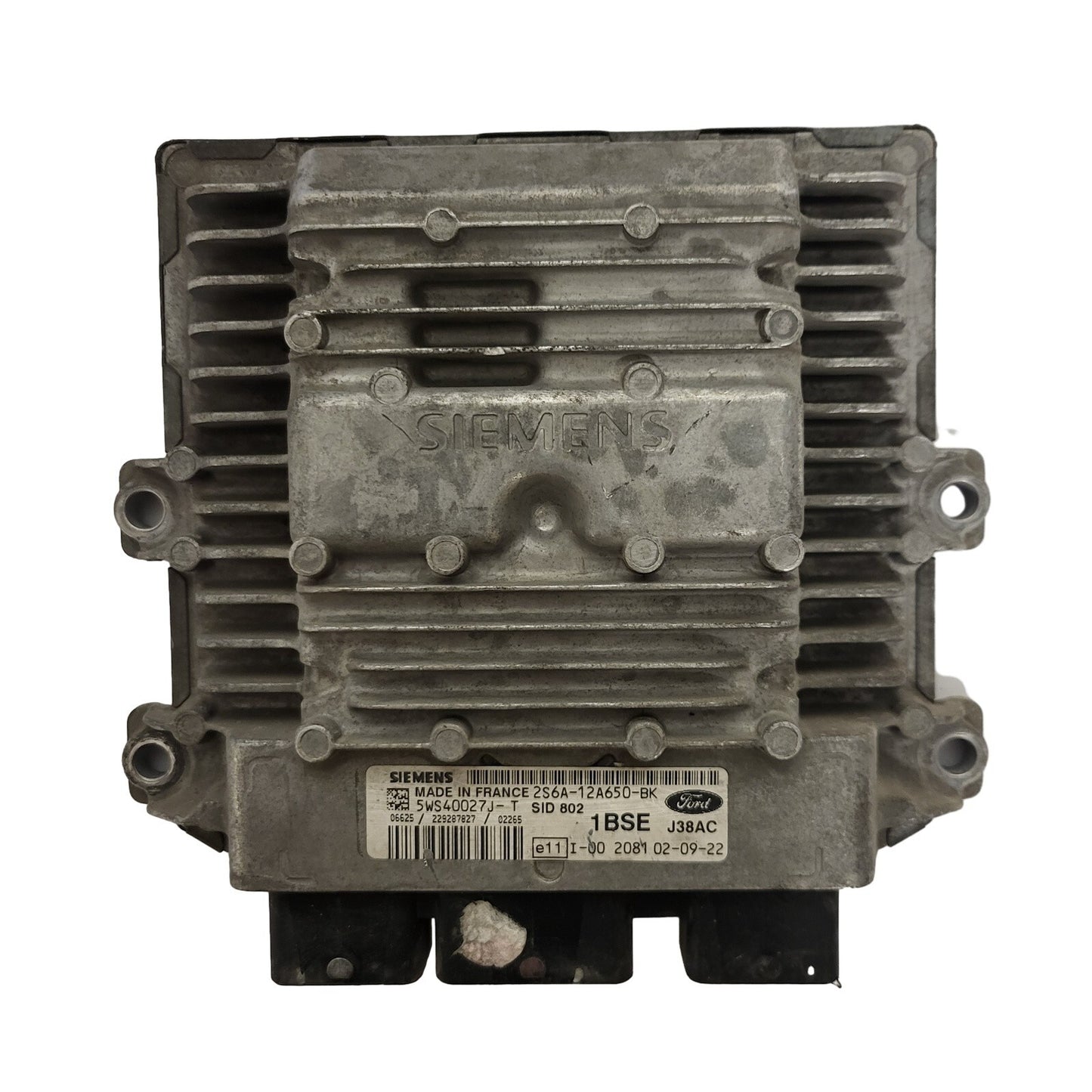 FORD FIESTA ECU / 2S6A-12A650-BK / 5WS40027J-T / SID802 / 1BSE/ J38AC / SIEMENS