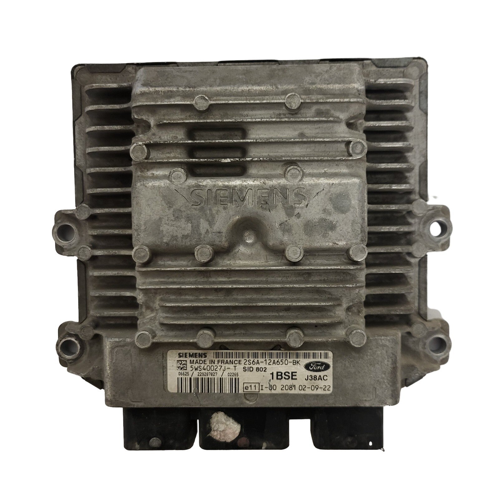 FORD FIESTA ECU / 2S6A-12A650-BK / 5WS40027J-T / SID802 / 1BSE/ J38AC / SIEMENS