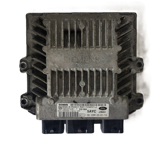 FORD FIESTA ECU / 3S61-12A650-LC / 5WS40140E-T / 5AYC / SID804 / J38A SIEMENS