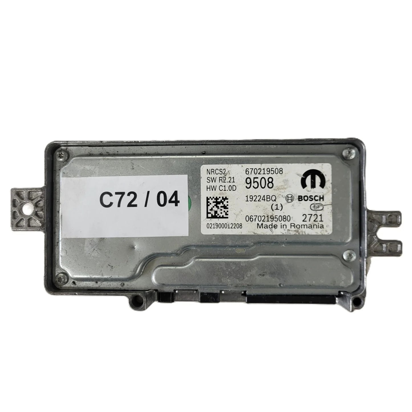 FIAT ALFA MODULE ECU / NRCS2 / 670219508 / 19224BQ / SW R2.21 / HW C1.0D / BOSCH
