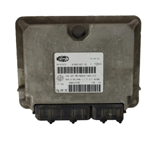 Fiat Seicento 600 ECU / 55187372 / IAW 4AF.M9 / 61600.627.05 / MAGNETI MARELLI