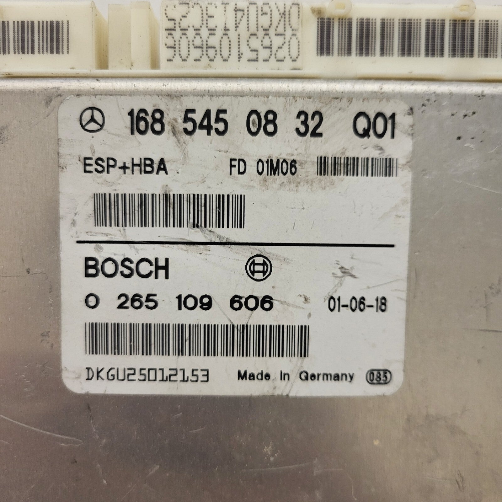 Mercedes W168 A-Class ECU / 1685450832 / 0265109606 / BOSCH