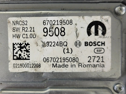 FIAT ALFA MODULE ECU / NRCS2 / 670219508 / 19224BQ / SW R2.21 / HW C1.0D / BOSCH