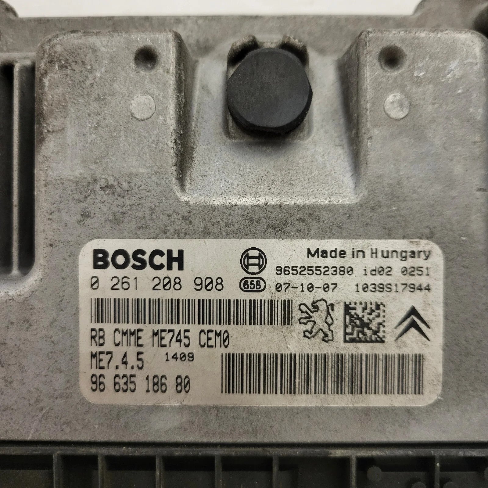 CITROEN PEUGEOT ECU / 0261208908 / ME7.4.5 / 9663518680 / 9652552380 / ME745 / B