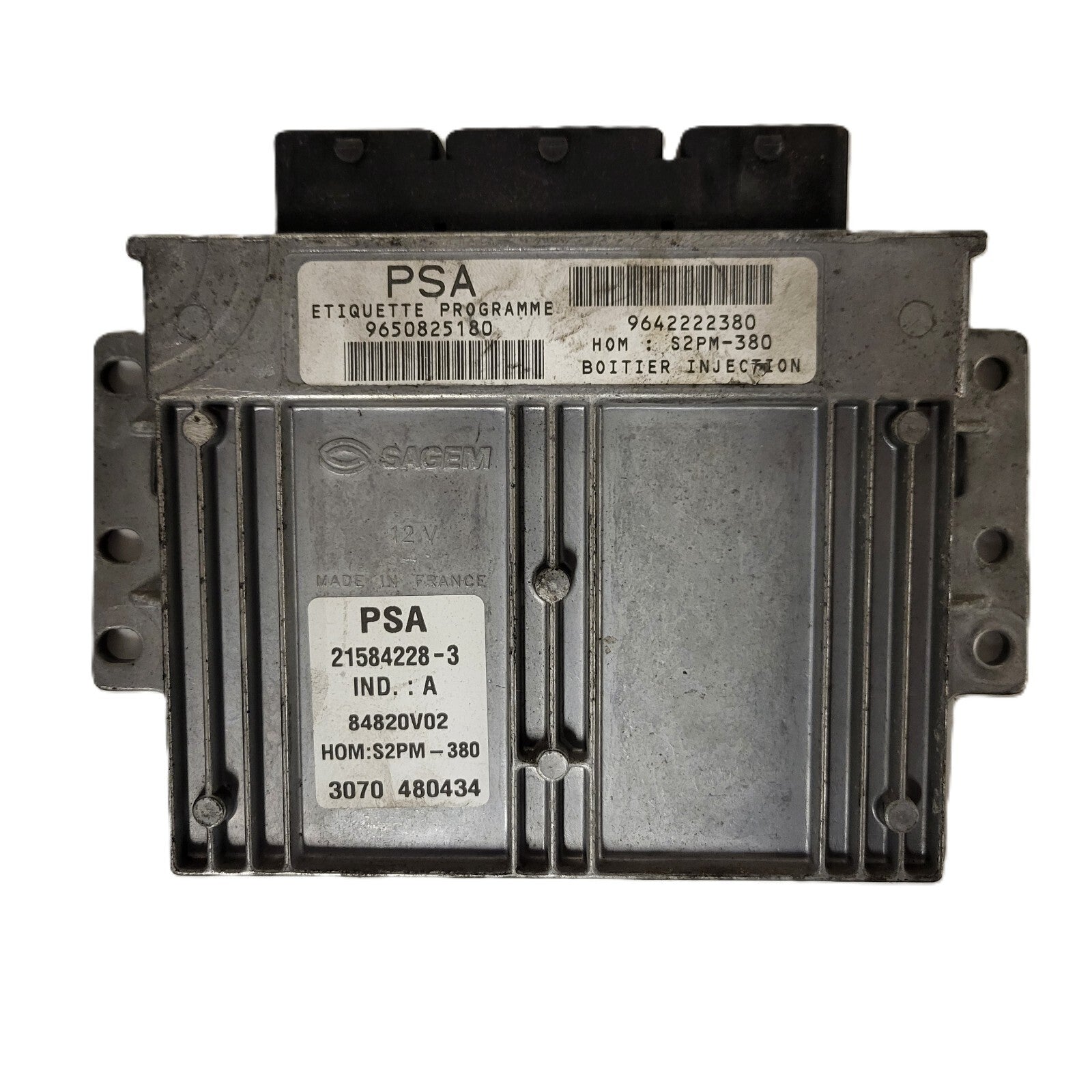 PEUGEOT CITROEN ECU / 21584228-3 / 9650825180 / 9642222380 / S2PM-380 / SAGEM