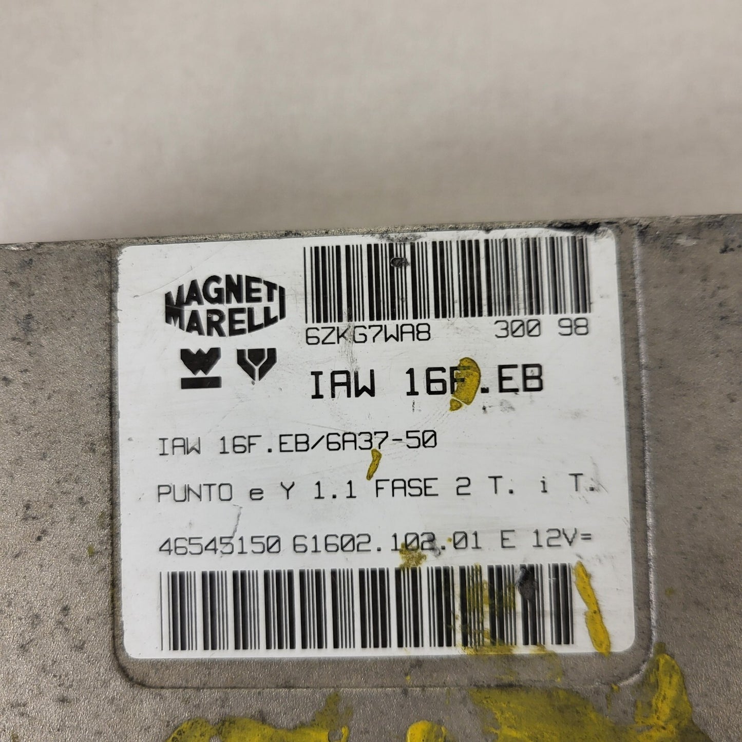 FIAT PUNTO LANCIA Y ECU / IAW 16F.EB / 46545150 / 61602.102.01 / MAGNETI MARELLI