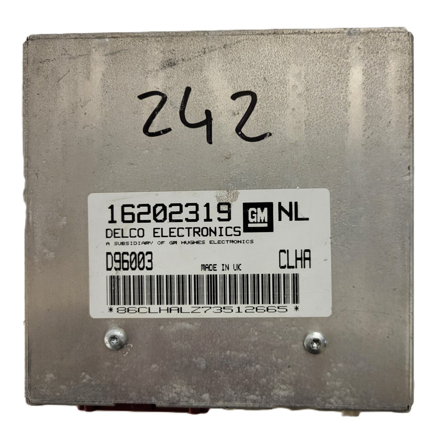 Opel ECU / 16202319 / CLHA / D96003 / DELCO