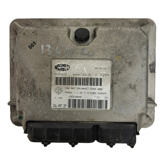 FIAT PANDA 1.1 ECU / IAW 4AF.SM / 55188619 / HW407 / 61601.123.00 / MAGNETI MARE