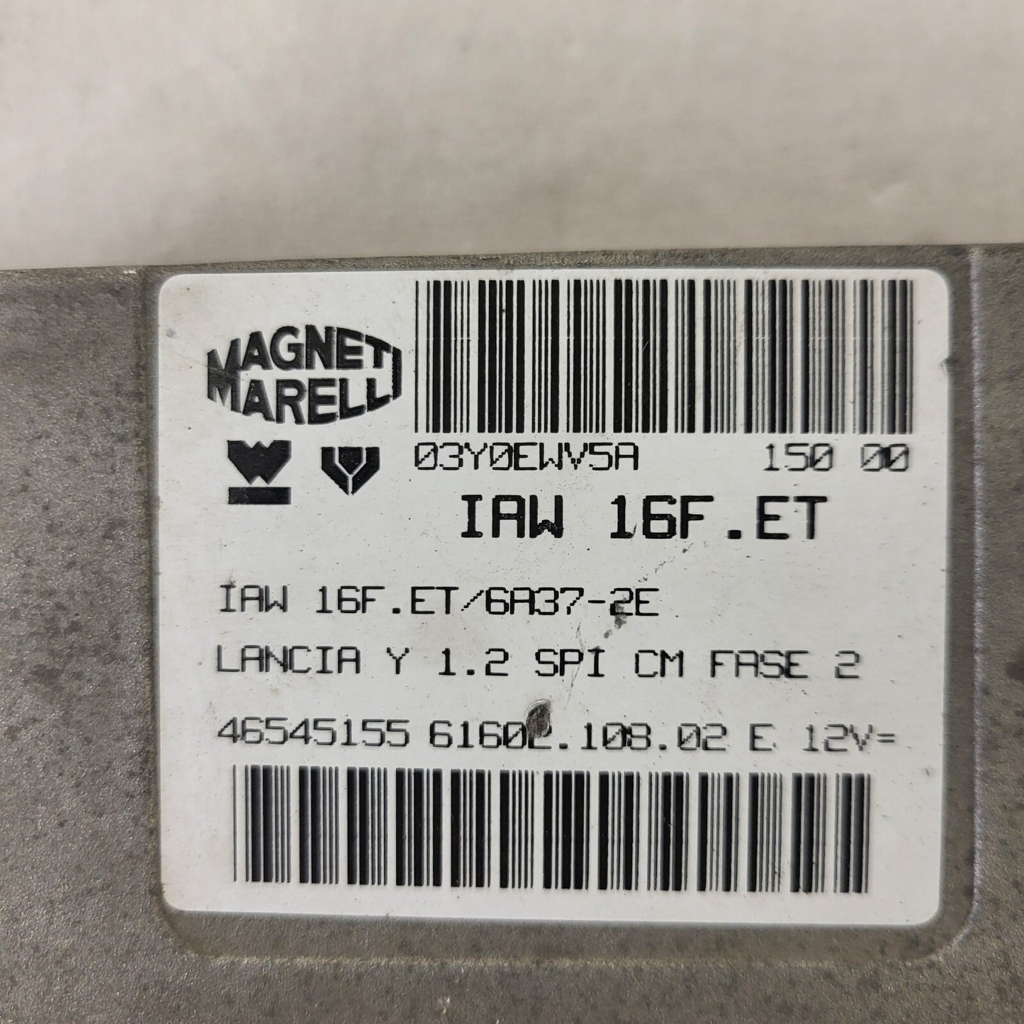 LANCIA Y 1.2 ECU / IAW 16F.ET / 46545155 /61602.108.02 / MAGNETI MARELLI