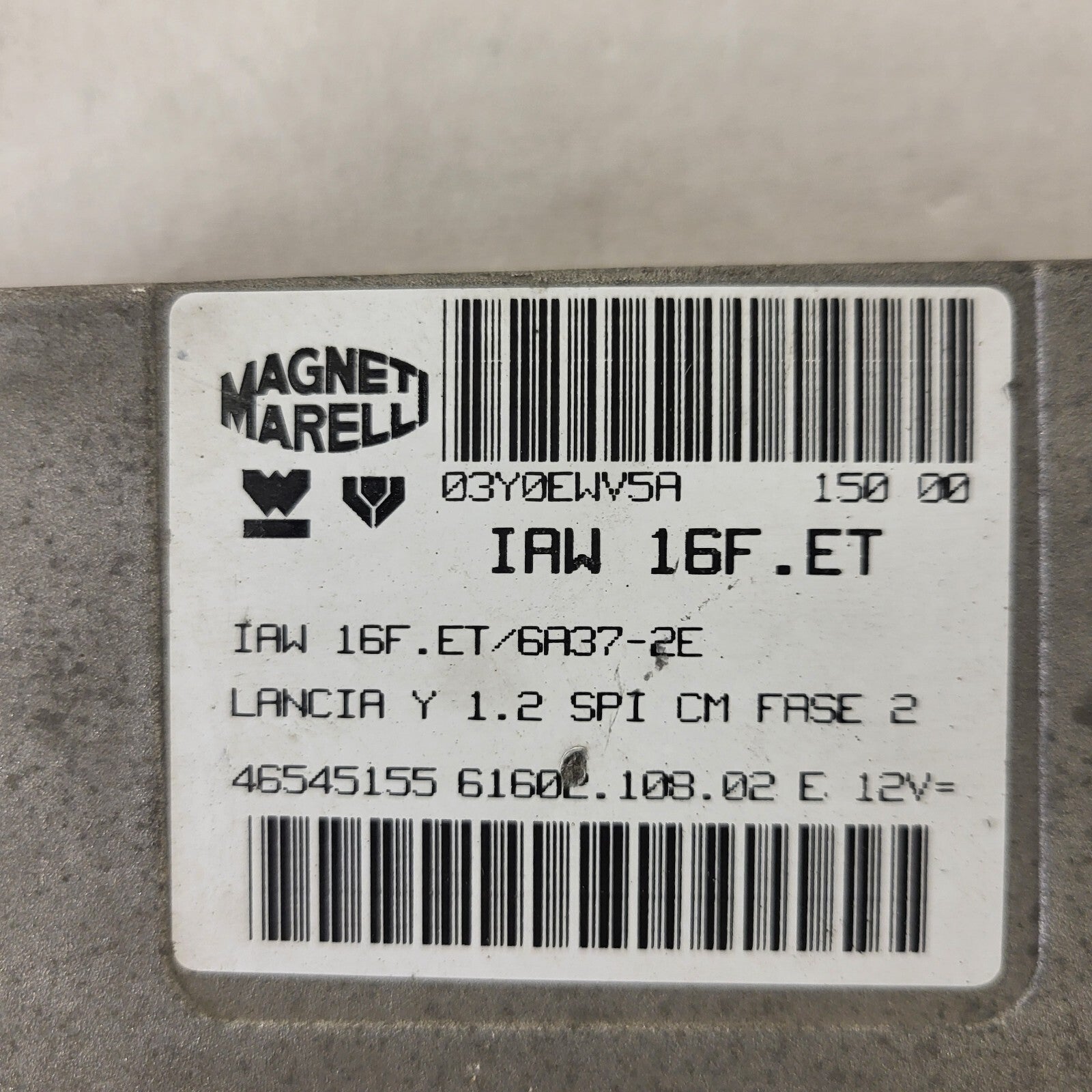 LANCIA Y 1.2 ECU / IAW 16F.ET / 46545155 /61602.108.02 / MAGNETI MARELLI