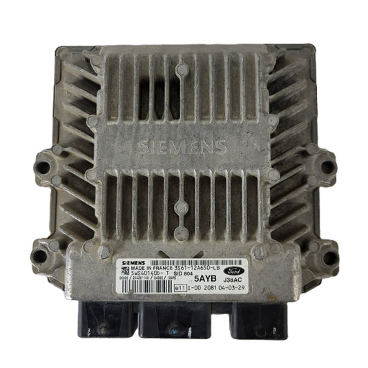 FORD FIESTA ECU / 3S61-12A650-LB / 5WS4014D-T / 5AYB / J38AC / SID804 / SIEMENS