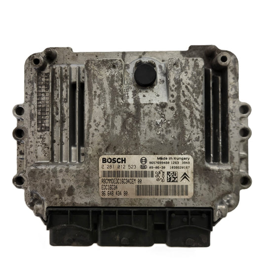 Peugeot 207 Citroen C3 ECU / 0281012523 / EDC16C34 / 9664843480 / 9657699480