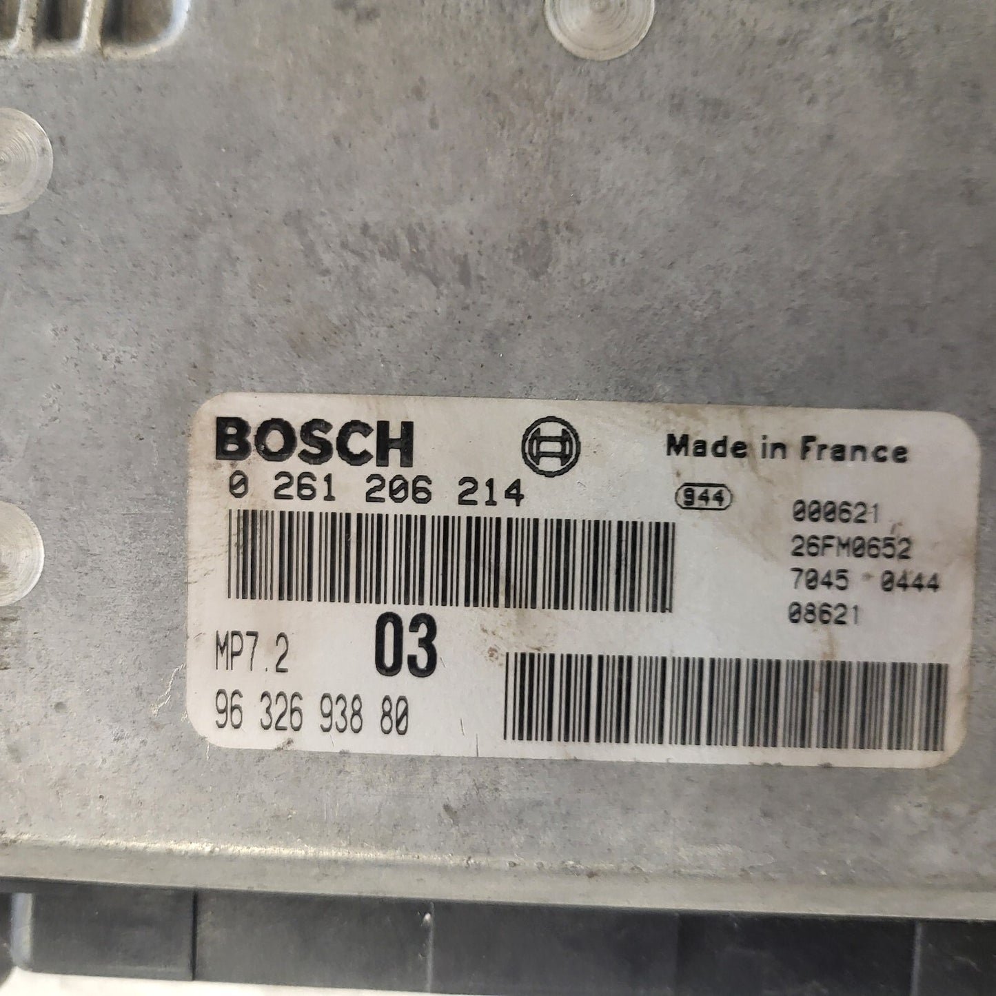 PEUGEOT 306 CITROEN XSARA ECU / 0261206214 / 9632693880 / MP7.2 / BOSCH