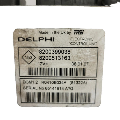 Renault ECU / 8200399038 / 8200513163 / R0410B034A / DELPHI
