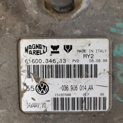 VW GOLF 4 ECU / 036906014AA / 61600.346.13 / IAW4AV.V0 / MAGNETI MARELLI