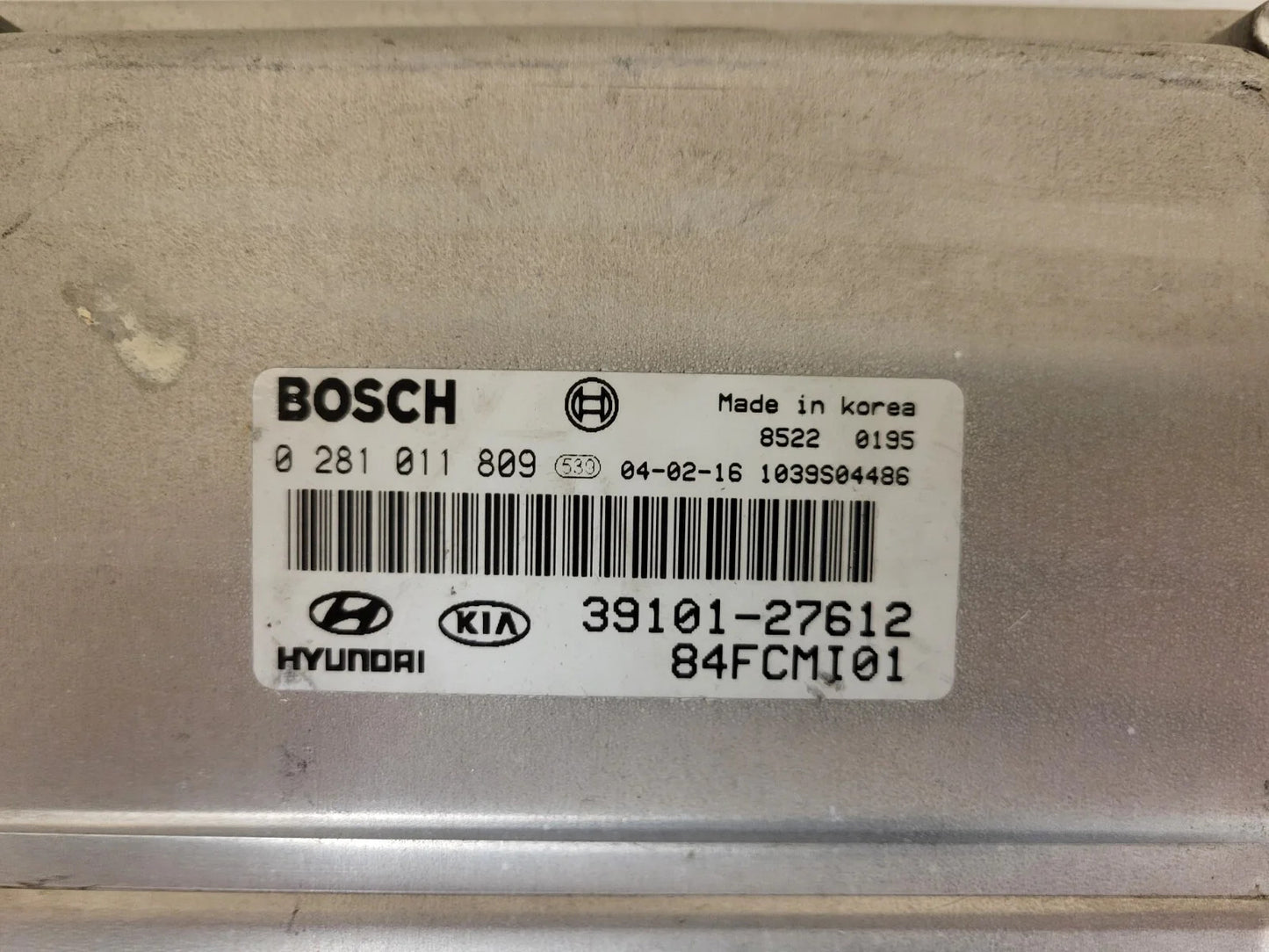 HYUNDAI MATRIX ECU / 0281011809 / 39101-27612 / 54FCMI01 / BOSCH