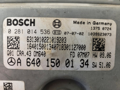 MERCEDES A W169 ECU / 0281014536 / A6401500134 / CRA.43 / OM640 / BOSCH