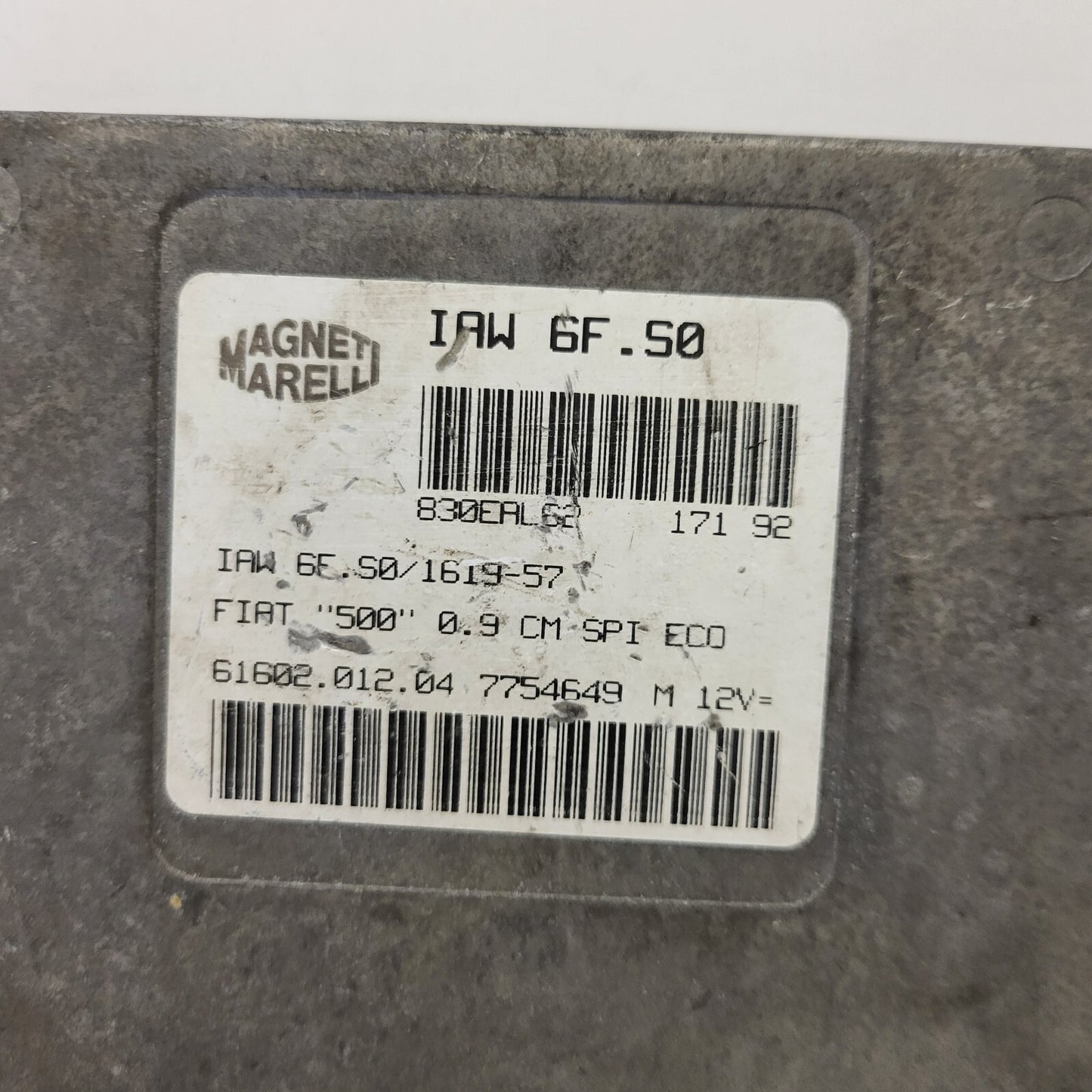 FIAT 500 CINQUECENTO ECU / IAW 6F.S0 / 7754649 / 61602.012.04 / MAGNETI MARELLI