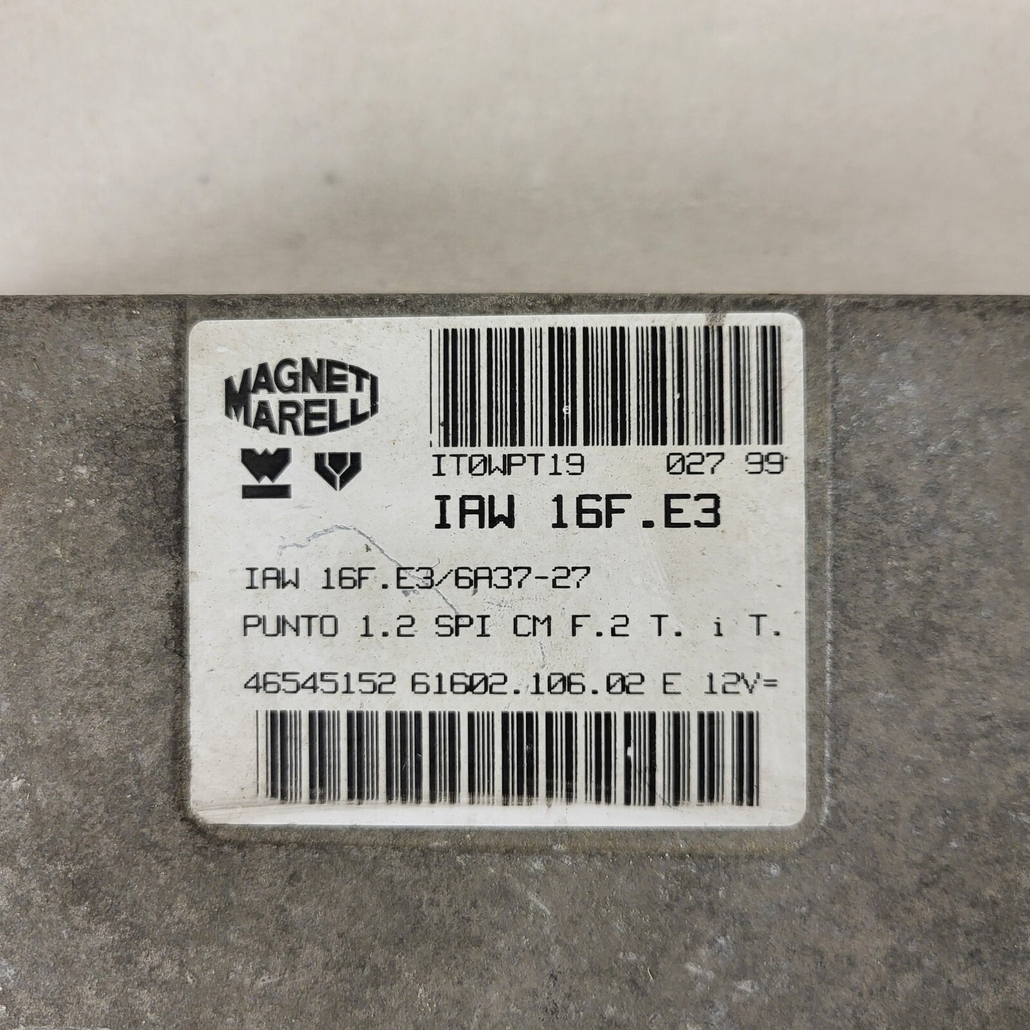 Fiat Punto 1.2 ECU / 46545152 / IAW 16F.E3 / 61602.106.02 / MARELLI