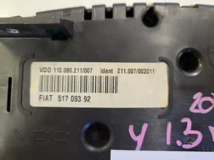 LANCIA YPSILON DIESEL 51709392 QUADRO STRUMENTI CONTACHILOMETRI TACHIMETRO