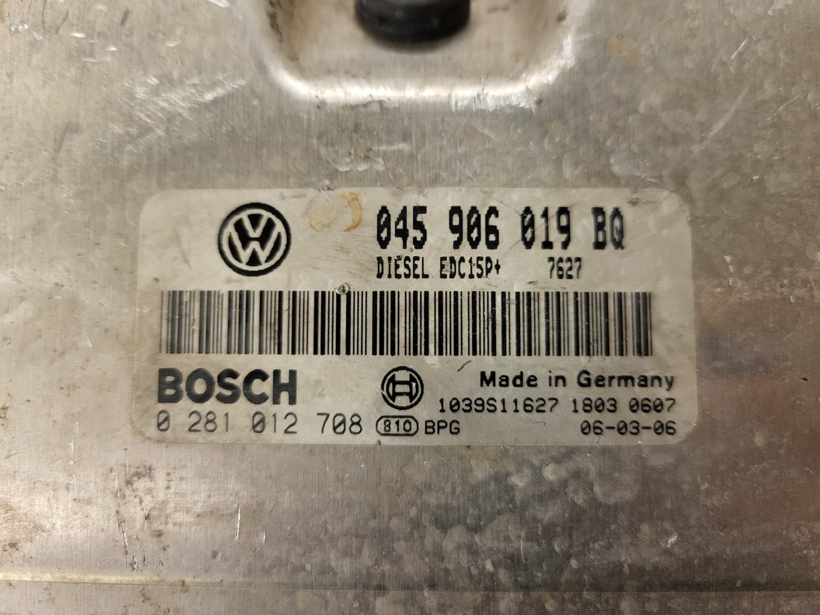 VW POLO SEAT IBIZA 1.4 TDI ECU / 045906019BQ / 0281012708 / EDC15P+ / BOSCH /