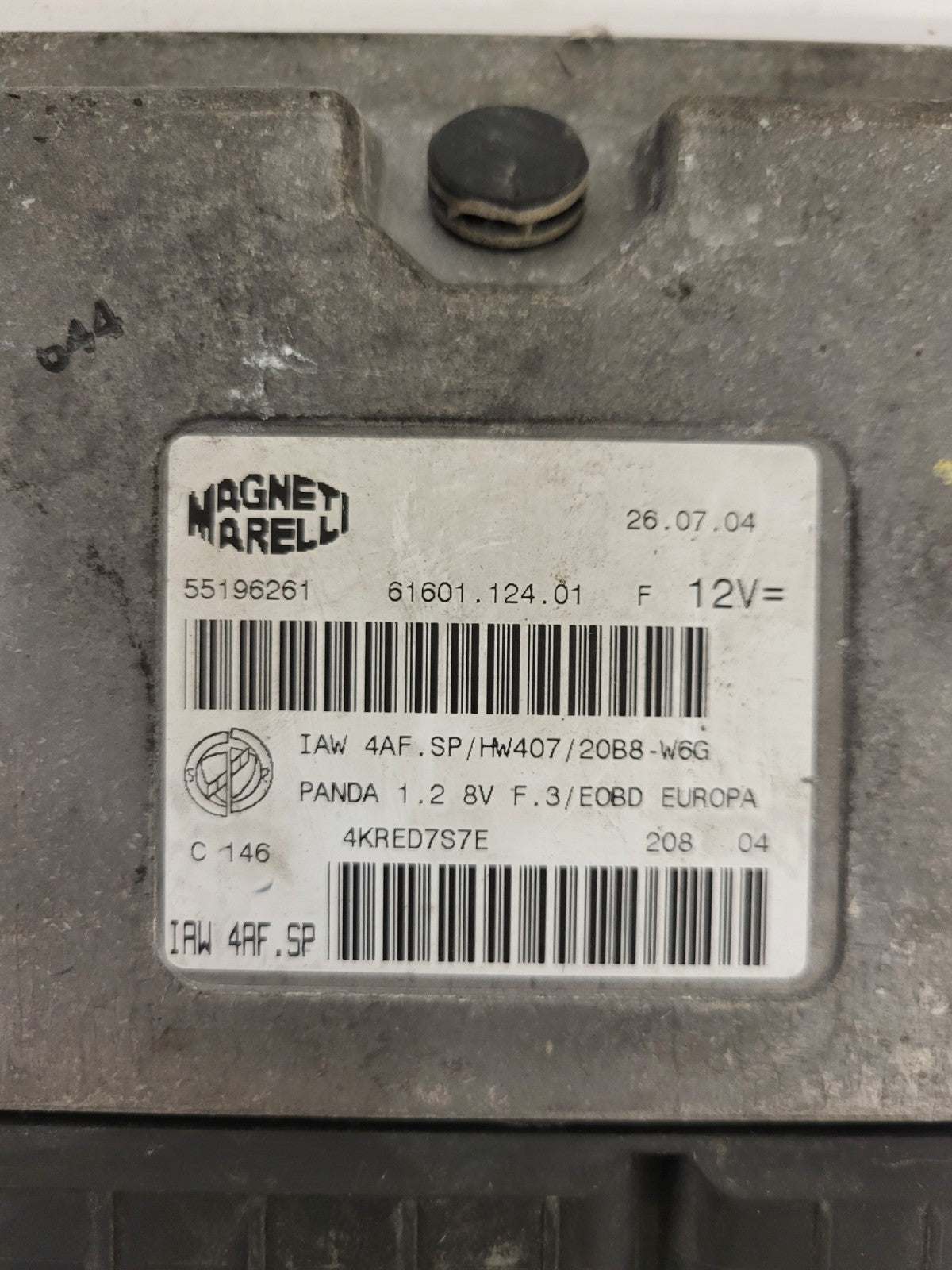 FIAT PANDA 1.2 ECU / 55196261 / IAW 4AF.SP / HW407 / MAGNETI MARELLI
