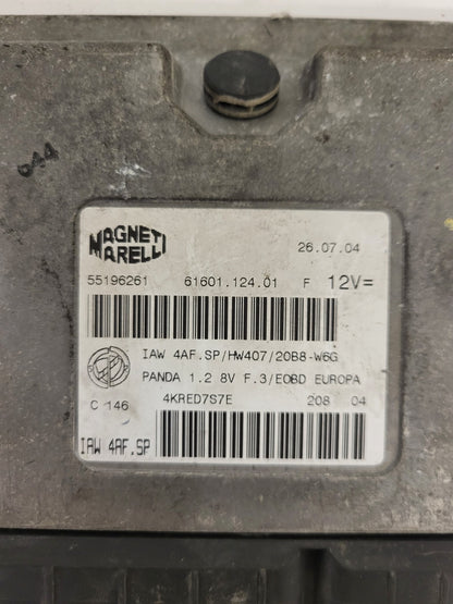 FIAT PANDA 1.2 ECU / 55196261 / IAW 4AF.SP / HW407 / MAGNETI MARELLI