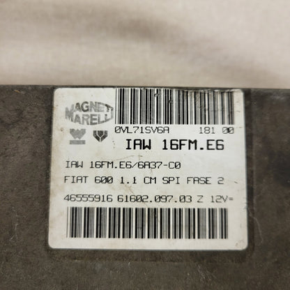 FIAT 600 1.1 ECU / IAW 16FM.E6 / 46555916 / 61602.097.03 / MAGNETI MARELLI