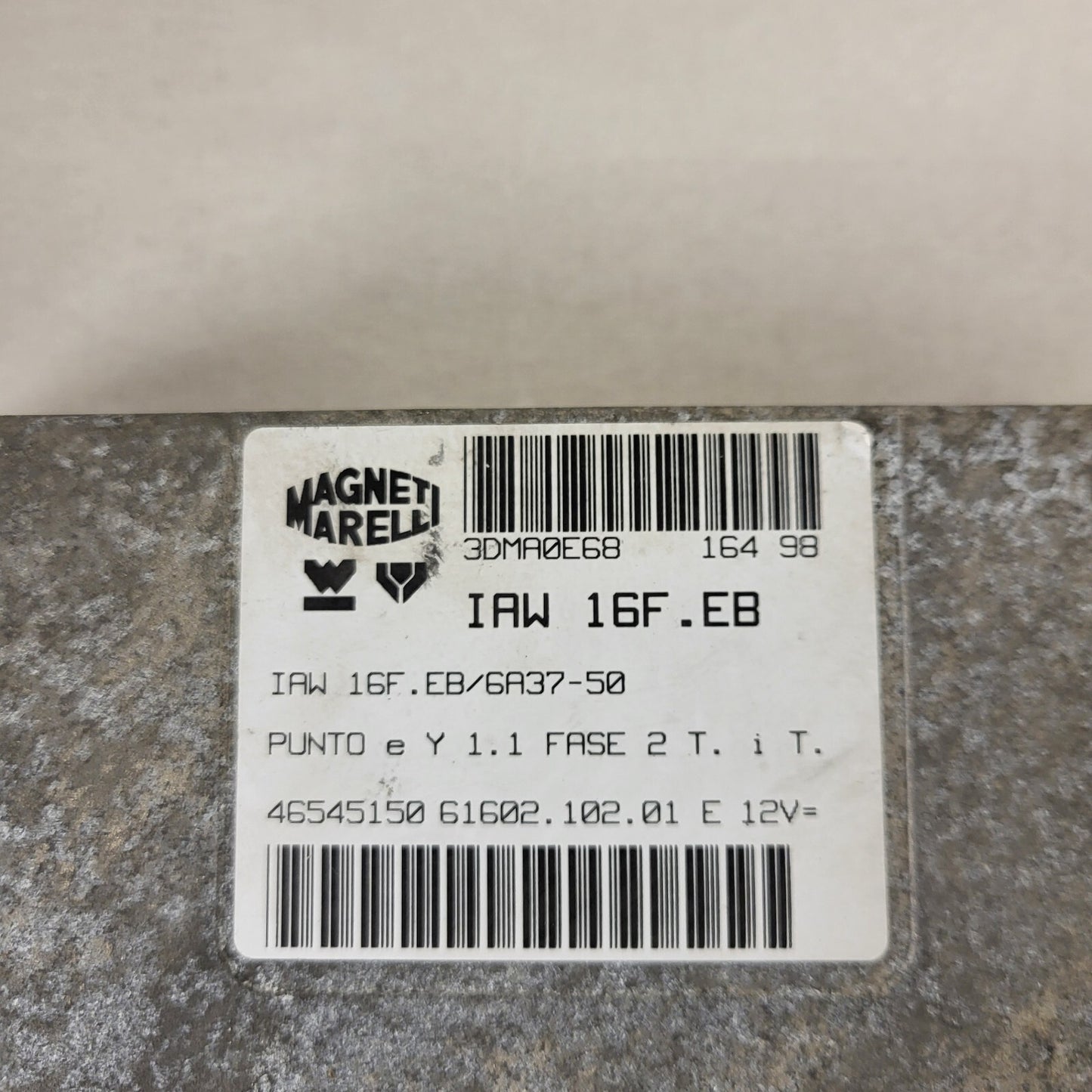 FIAT PUNTO LANCIA Y ECU / IAW 16F.EB / 46545150 / 61602.102.01 / MAGNETI MARELLI