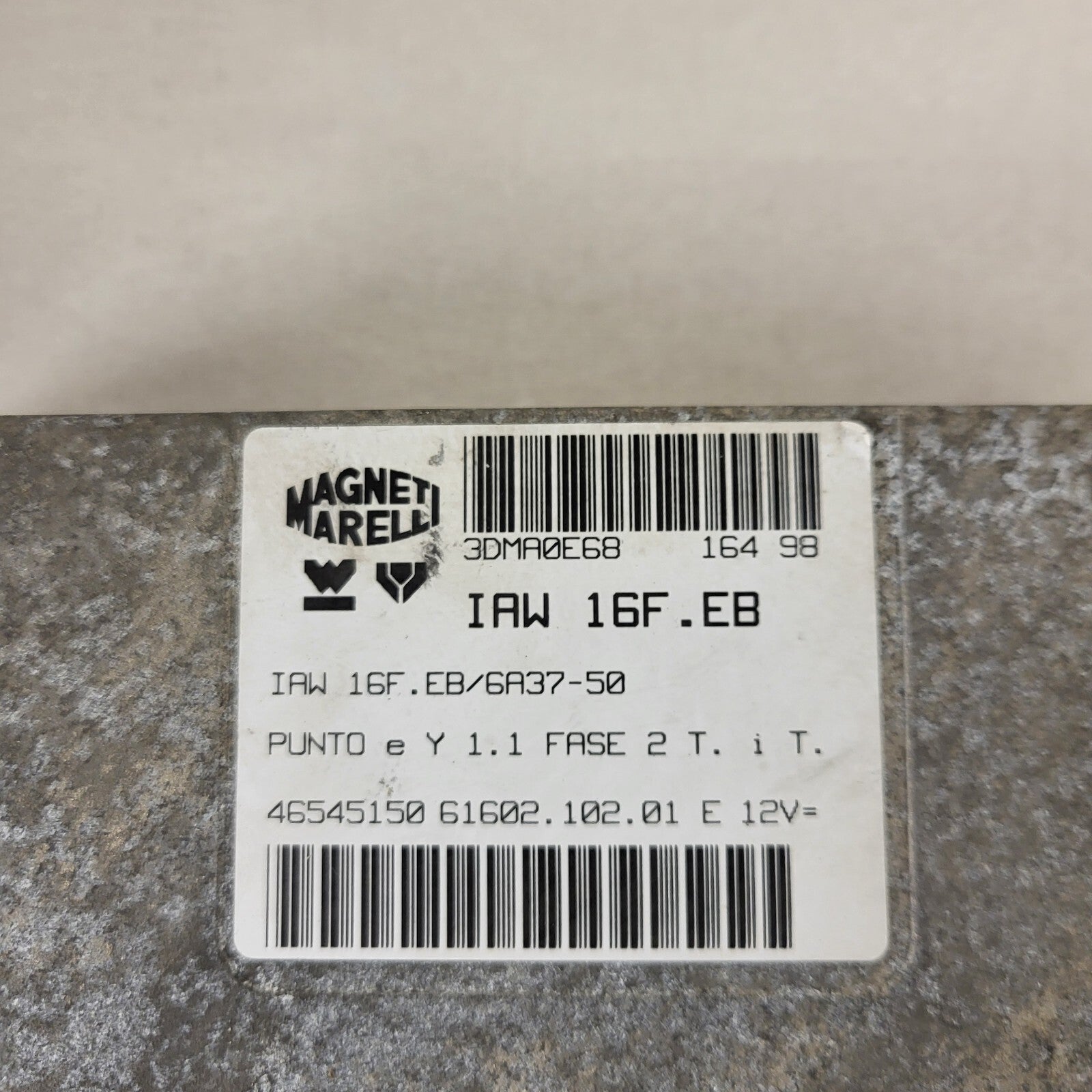 FIAT PUNTO LANCIA Y ECU / IAW 16F.EB / 46545150 / 61602.102.01 / MAGNETI MARELLI