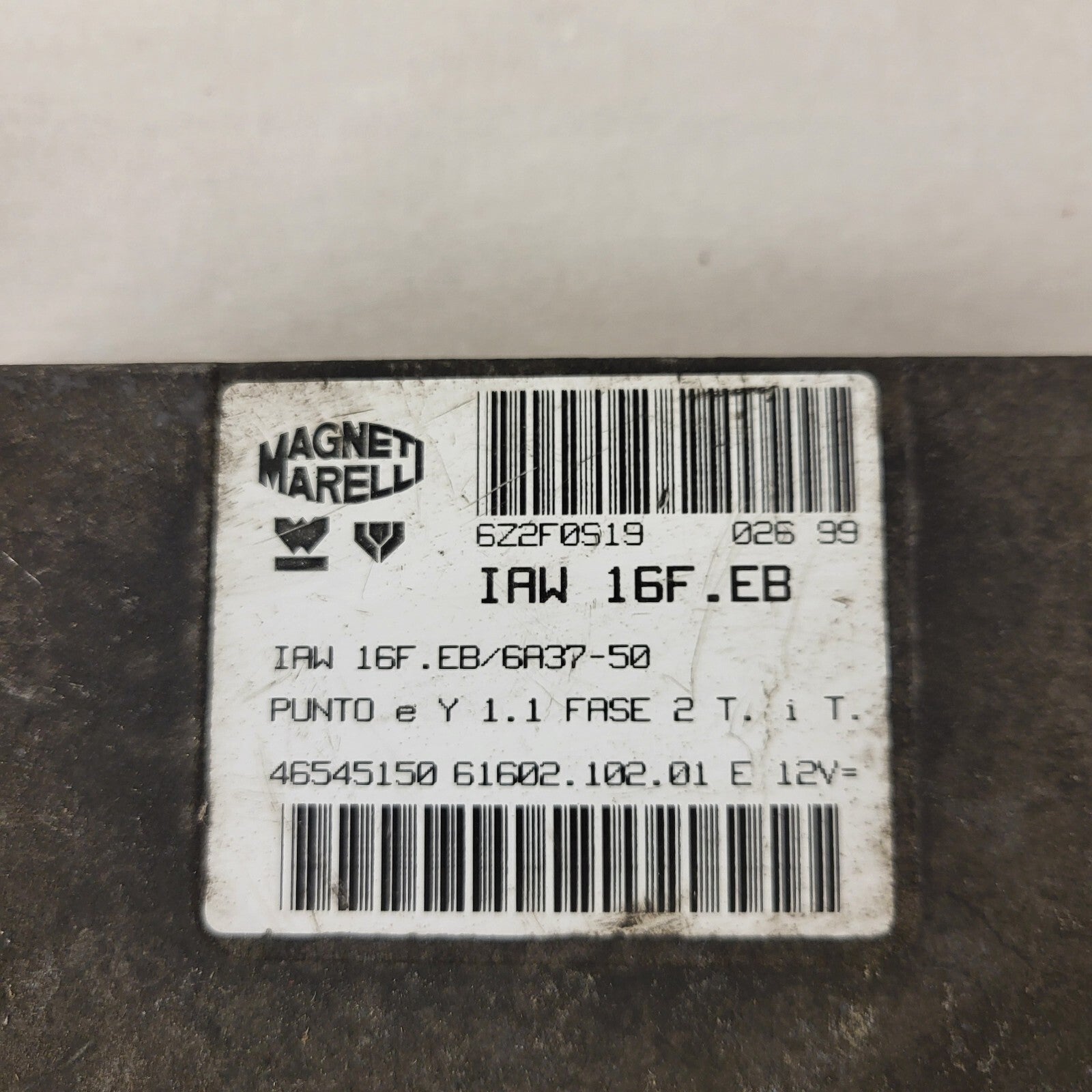 FIAT PUNTO LANCIA Y ECU / IAW 16F.EB / 46545150 / 61602.102.01 / MAGNETI MARELLI