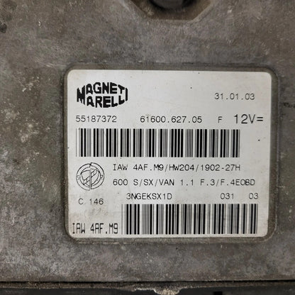 Fiat Seicento 600 ECU / 55187372 / IAW 4AF.M9 / 61600.627.05 / MAGNETI MARELLI