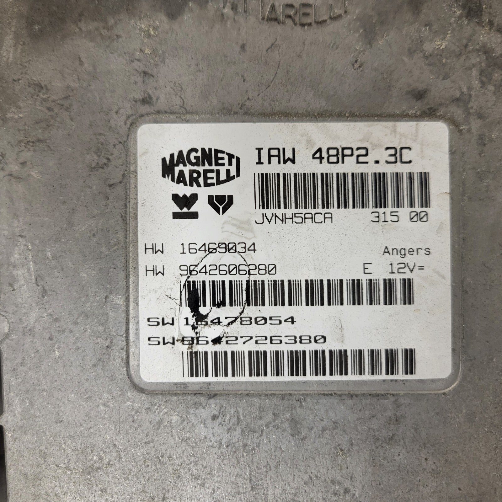 CITROEN XSARA ECU / IAW 48P2.3C /  HW 9642606280 / SW 9642726380 / MAGNETI MAREL