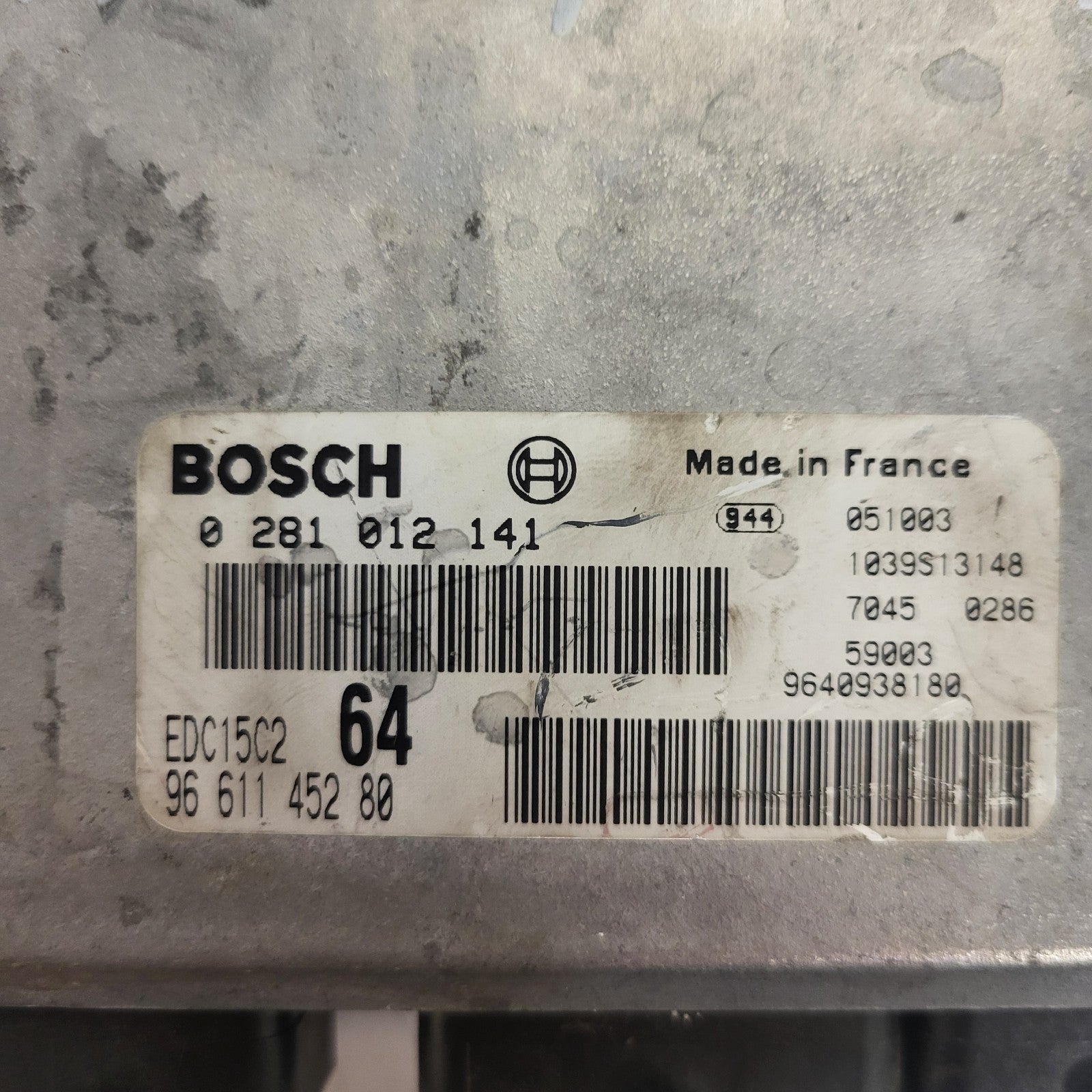 Peugeot 807 ECU / 0281012141 / 9661145280 / EDC15C2 / 9640938180 / BOSCH